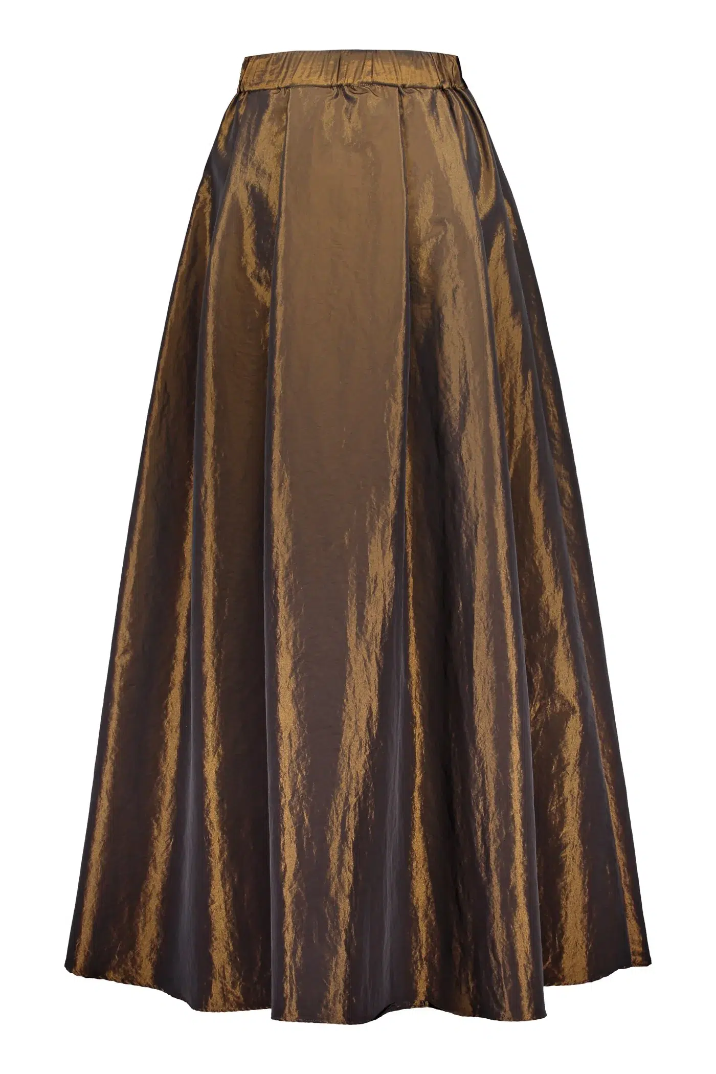 AP004 - Elena Wide Hem Maxi Skirt Dark Brown - Image 2