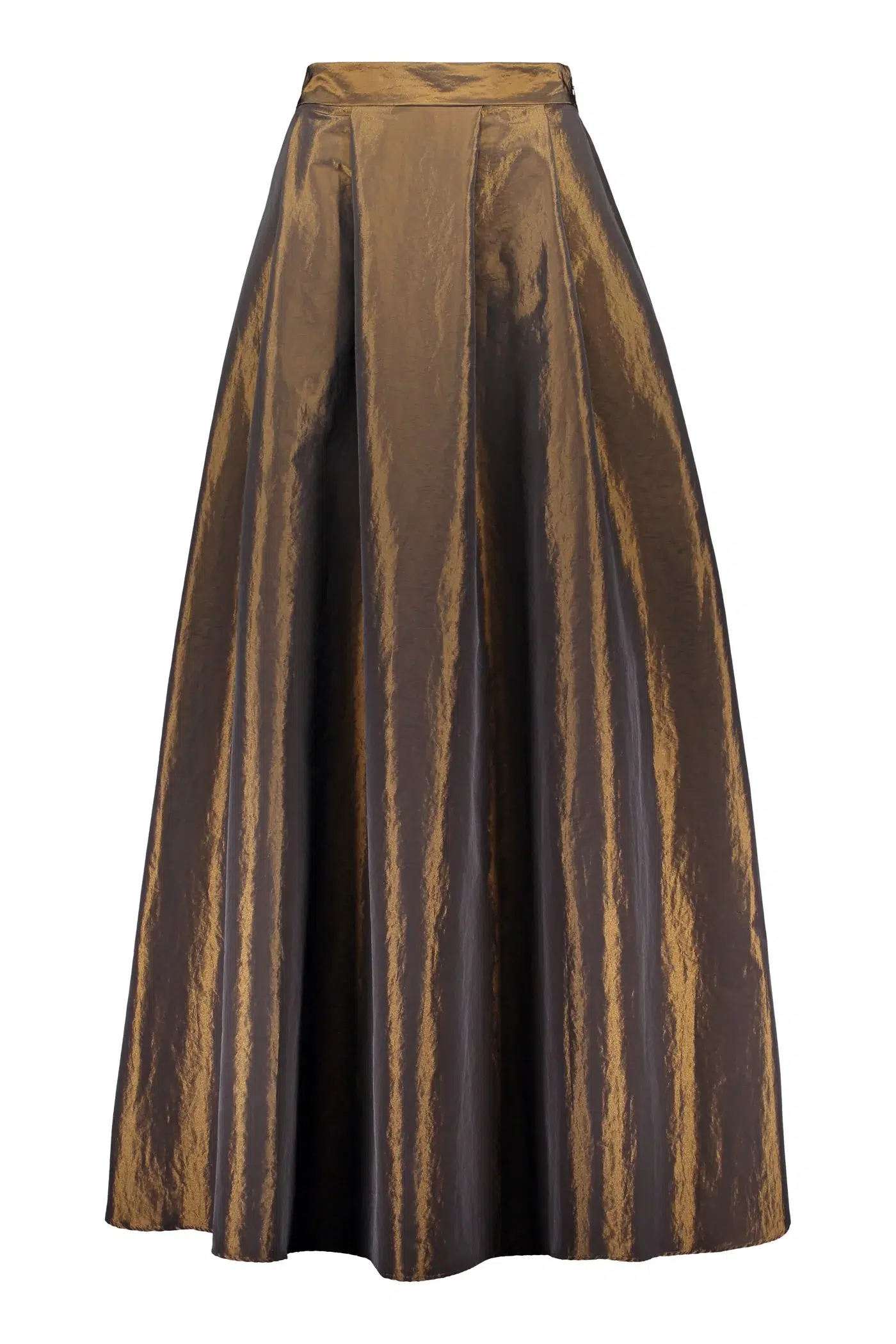 AP004 - Elena Wide Hem Maxi Skirt Dark Brown - Image 3