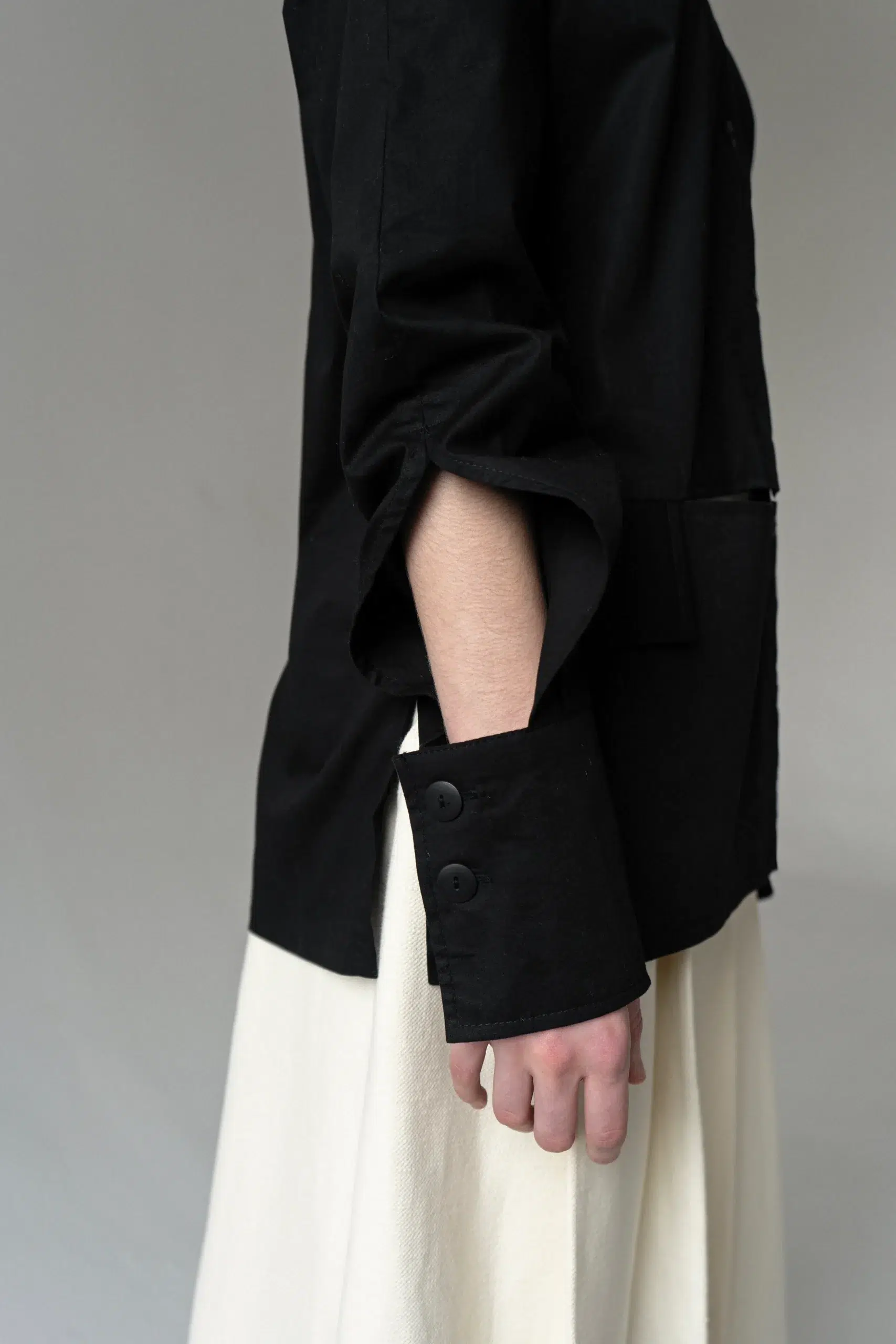 AP001 - Black Deconstructed Shirt - Image 2